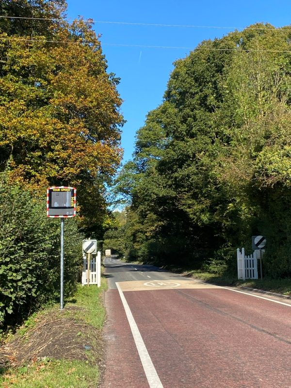Road with SID sign