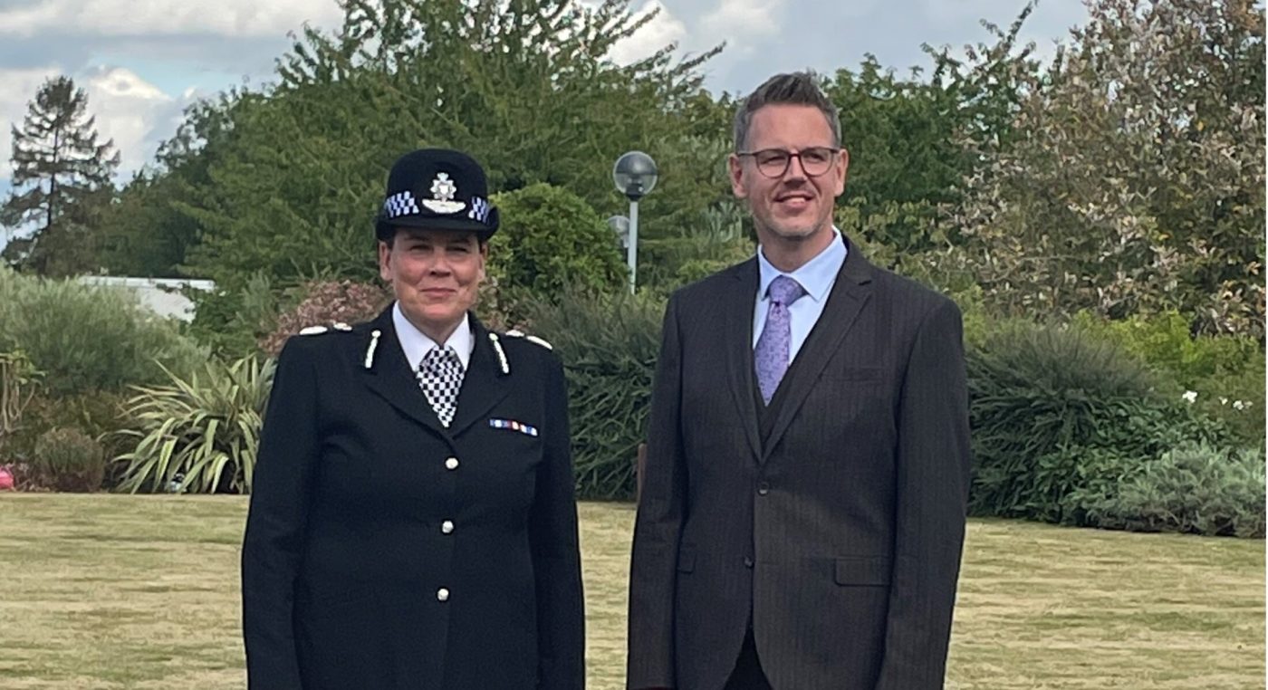 PCC John Campion and Chief Constable Pippa Mills