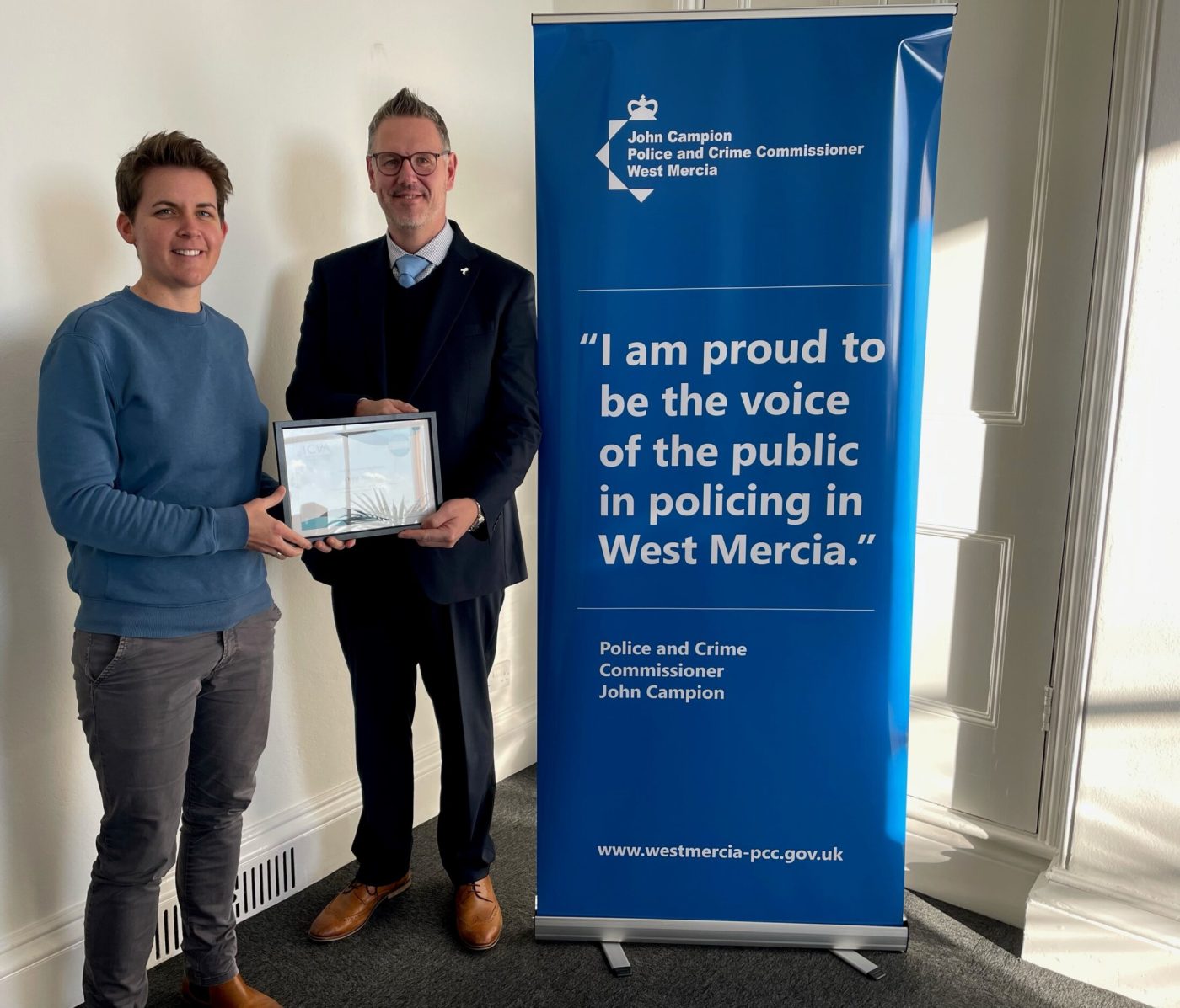 PCC John Campion receives award for Independent Custody Visiting scheme